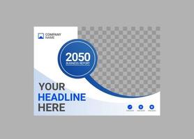 Modern business annual report horizontal vector