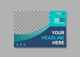 Modern business annual report horizontal vector