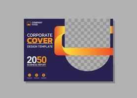 Modern business annual report horizontal vector