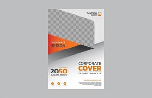 Modern business annual report template vector