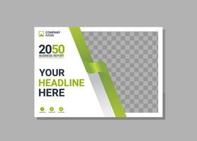 Modern business annual report horizontal vector