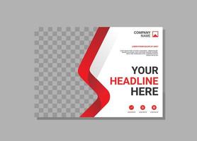 Corporate book cover horizontal design vector