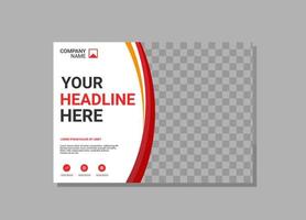 Corporate book cover horizontal design vector