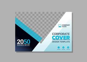 Modern business annual report horizontal vector