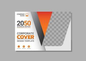 Corporate book cover horizontal design vector