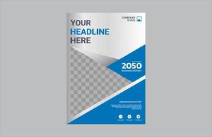 Modern business annual report template vector