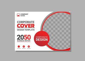 Corporate book cover horizontal design vector