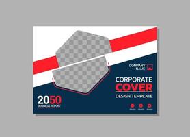 Corporate book cover horizontal design vector