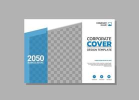 Corporate book cover horizontal design vector