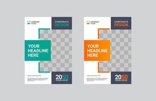 Professional corporate book cover template vector