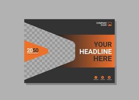 Modern business annual report horizontal vector