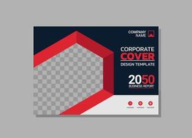 Modern business annual report horizontal vector