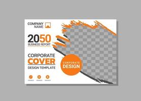 Modern business annual report horizontal vector