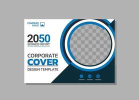 Corporate book cover horizontal design vector