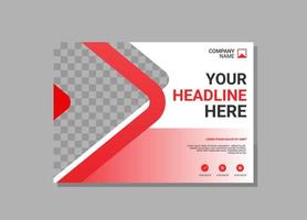 Modern business annual report horizontal vector