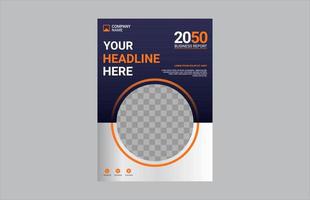 Modern business annual report template vector