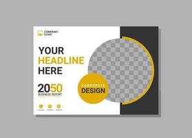 Modern business annual report horizontal vector