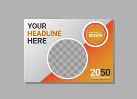 Corporate book cover horizontal design vector