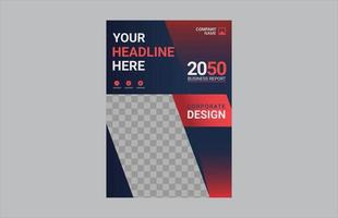 Modern business annual report template vector