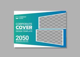 Corporate book cover horizontal design vector