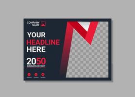 Corporate book cover horizontal design vector