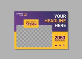 Modern business annual report horizontal vector