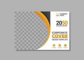 Corporate book cover horizontal design vector