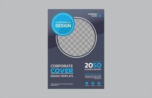 Professional corporate book cover template vector