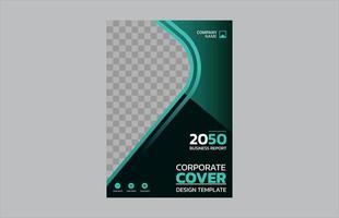 Modern business annual report template vector