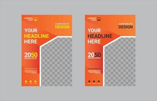 Professional corporate book cover template vector