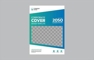 Modern business annual report template vector