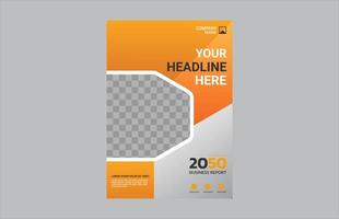 Modern business annual report template vector