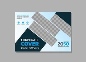 Corporate book cover horizontal design vector