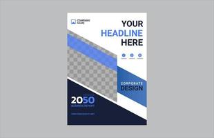 Modern business annual report template vector