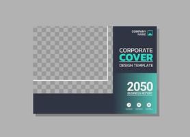 Modern business annual report horizontal vector