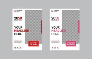 Modern business annual report template vector