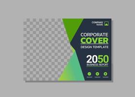 Corporate book cover horizontal design vector