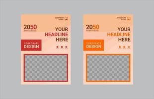 Modern business annual report template vector