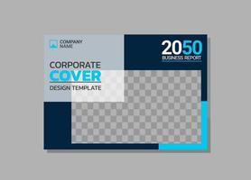 Corporate book cover horizontal design vector