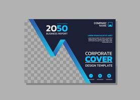 Corporate book cover horizontal design vector