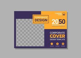 Corporate book cover horizontal design vector