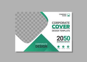 Corporate book cover horizontal design vector