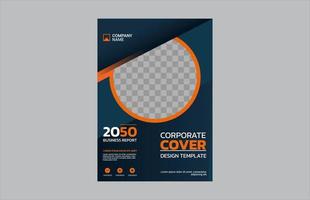 Modern business annual report template vector