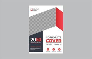 Modern business annual report template vector