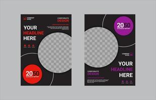 Modern business annual report template vector