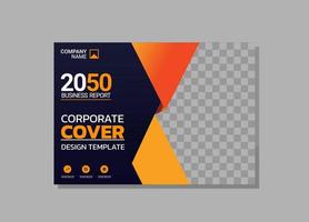 Corporate book cover horizontal design vector