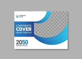 Modern business annual report horizontal vector