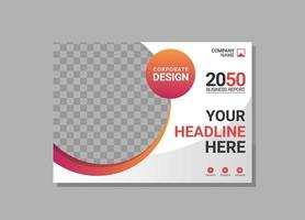 Modern business annual report horizontal vector