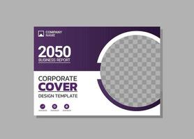 Corporate book cover horizontal design vector