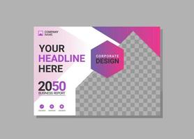Modern business annual report horizontal vector